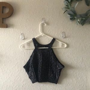 Dark Blue Crop Top